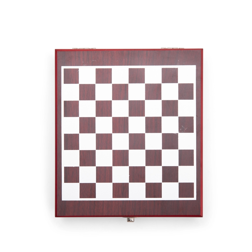 Kit Vinho Estojo Xadrez MDF Bambu 4,6x14,6cm