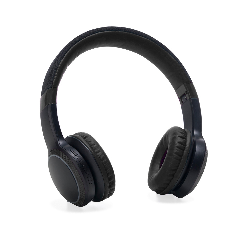Fone de Ouvido Bluetooth Plástico couro sintético 17,8x16,5cm