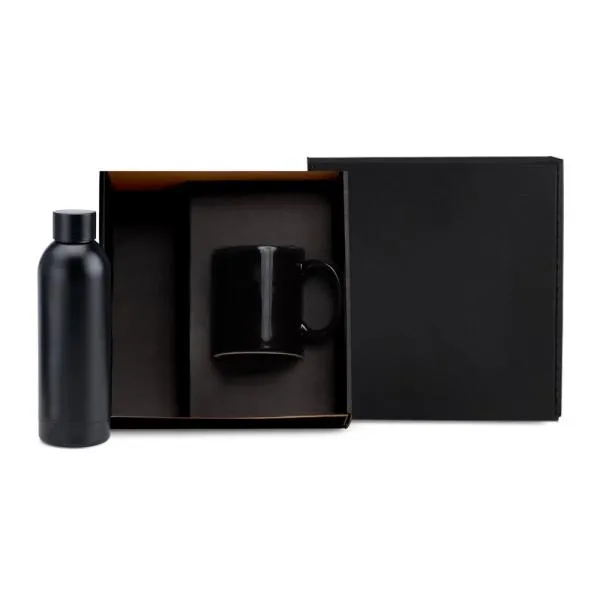 Kit Garrafa Térmica Inox e Caneca Cerâmica