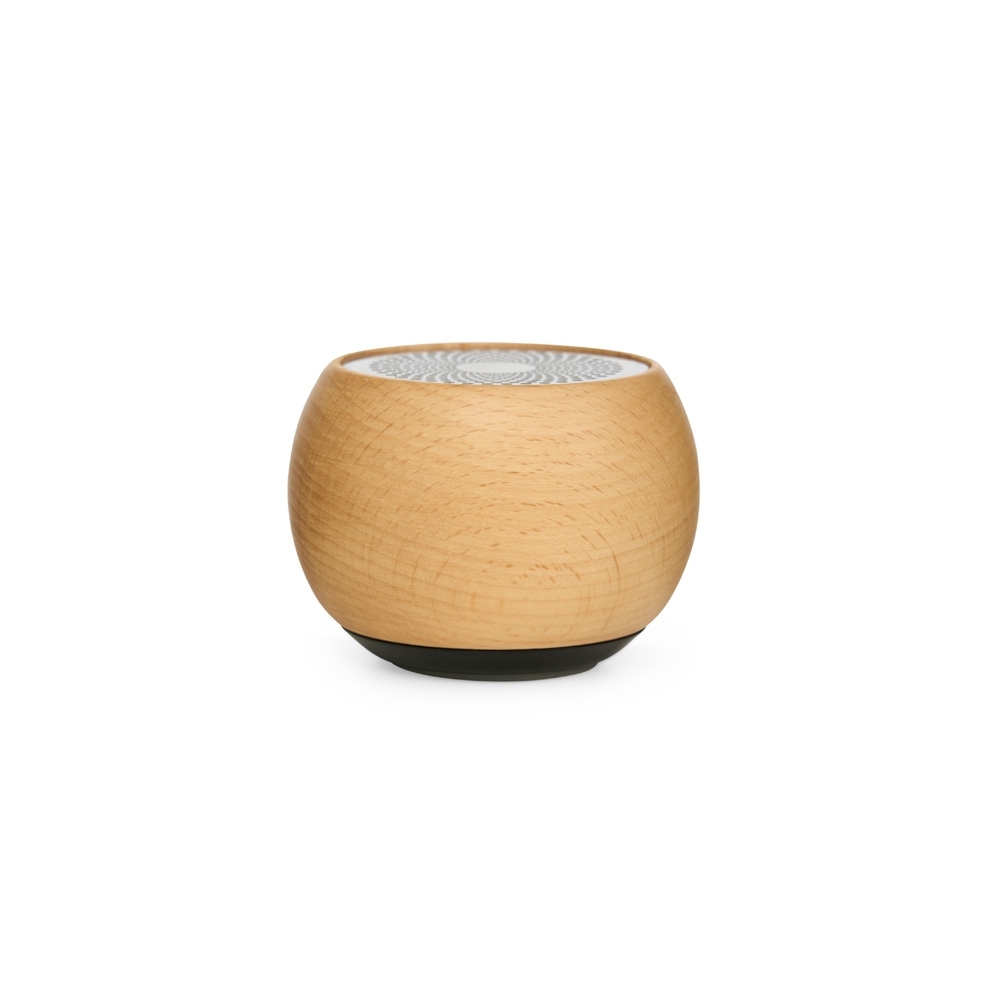 Caixa de Som Bluetooth TWS Madeira Inox 4,2x5,8cm