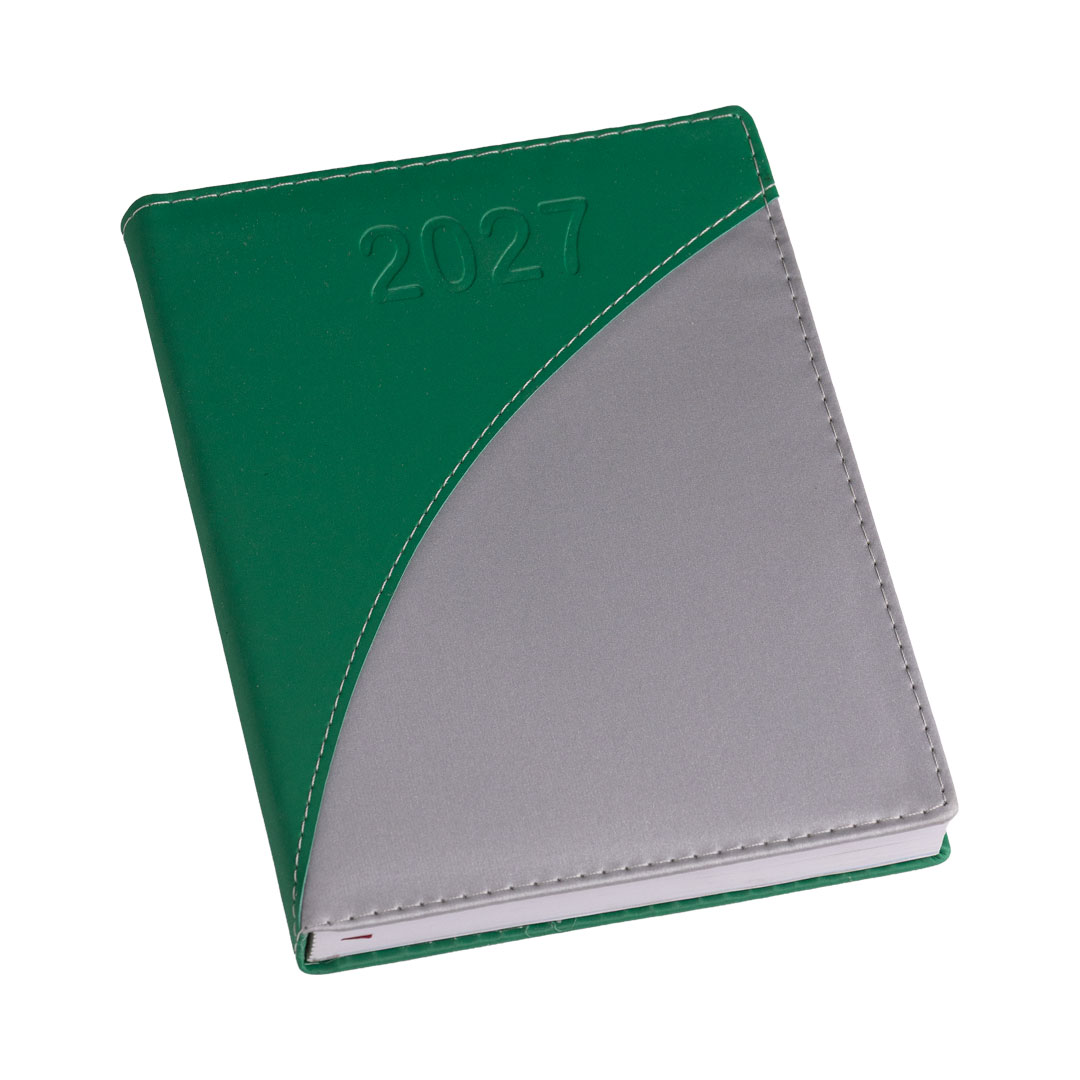 Agenda Diária Couro Sintético Capa Metalizada 145x200mm