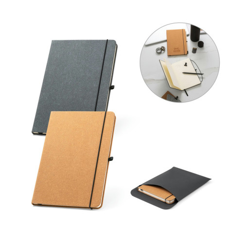 Caderno Capa Dura A5 em Couro Reciclado 140x210mm 96 Folhas