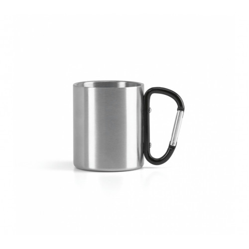 Caneca Aço Inox com Mosquetão 230ml