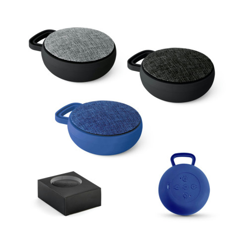 Caixa de Som Portátil Bluetooth com Microfone Poliéster 90x40mm