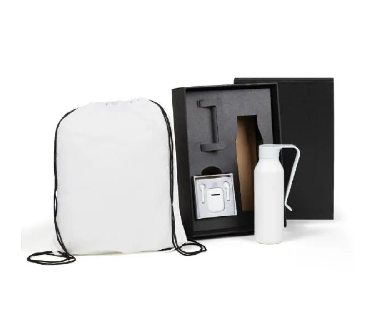 Kit Mochila, Garrafa e Fone Bluetooth 3 Pçs Nylon
