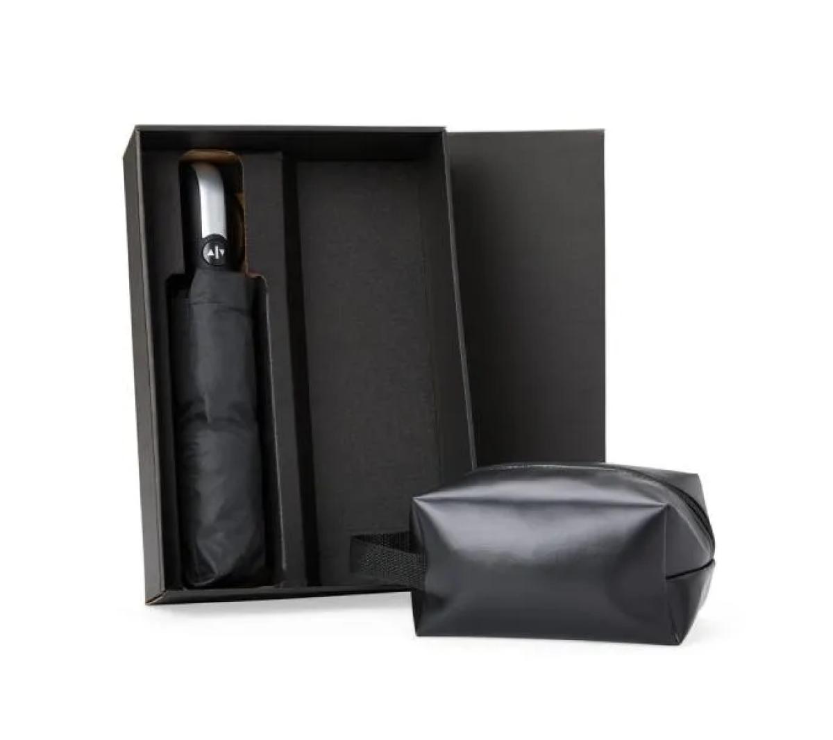 Kit Necessaire e Guarda-chuva Automático Nylon