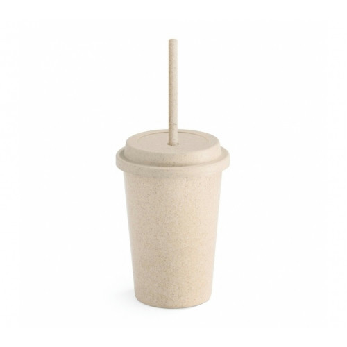Copo com Canudo Bambu 450ml