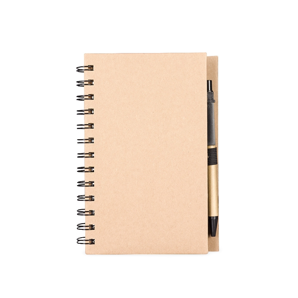 Caderno Papelão 70 Folhas com Autoadesivos e Caneta 17,5x12,5cm
