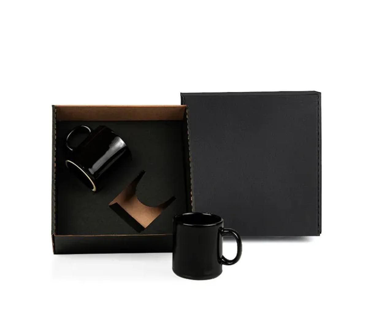 Kit Canecas em Cerâmica Preta 270ml