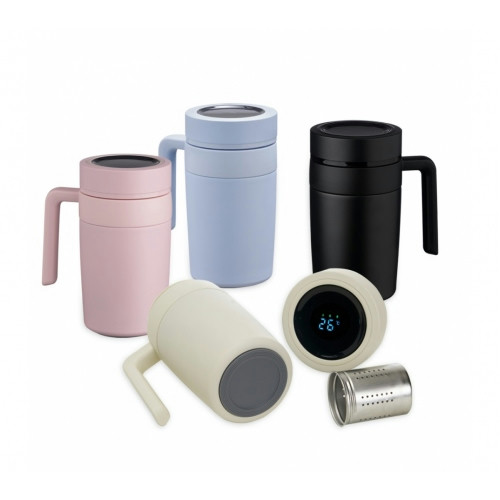 Caneca Térmica Inox 500ml com Display LED