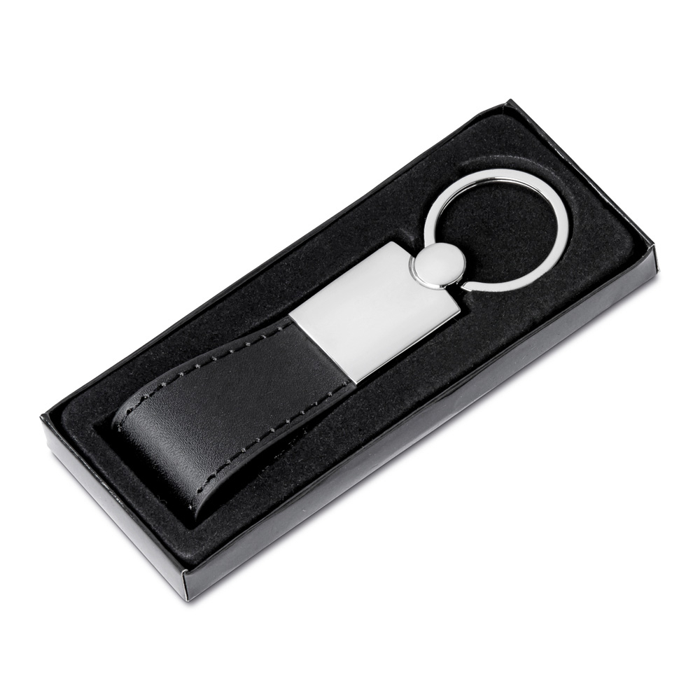 Chaveiro Metal e Couro Sintético 10,5cm