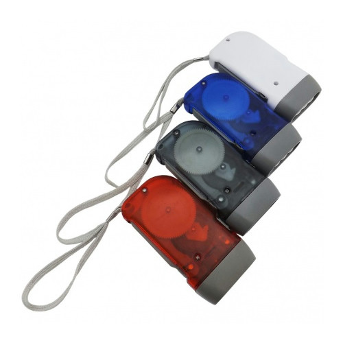 Lanterna Dínamo Plástico 3 LEDs 5x9,7cm