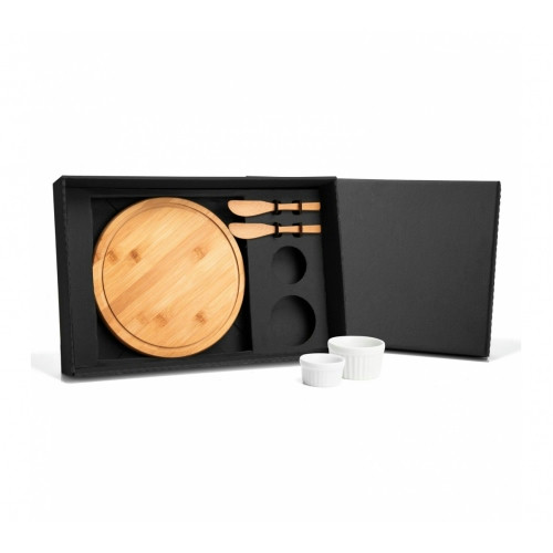 Kit Queijo e Petisco 5 Peças Bambu 21,3x1,2cm