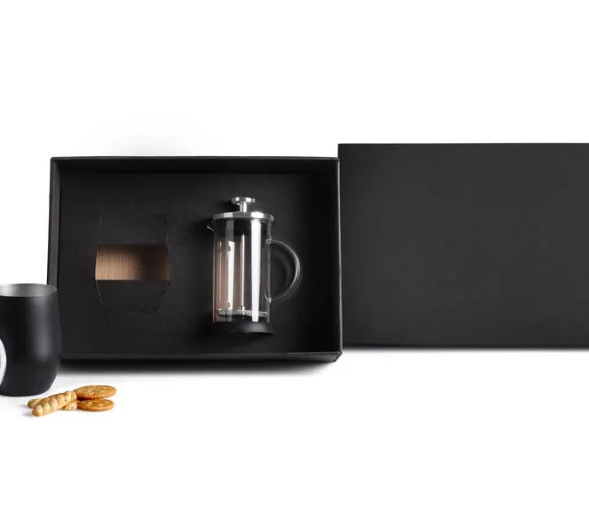 Kit Prensa Francesa Vidro e Copo Térmico Inox