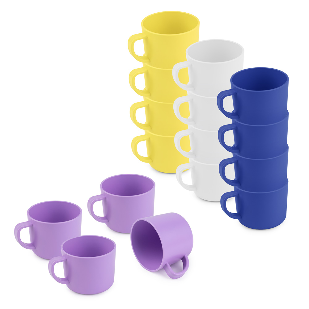 Conjunto de Xícaras Plástico 4 peças 200ml RPET