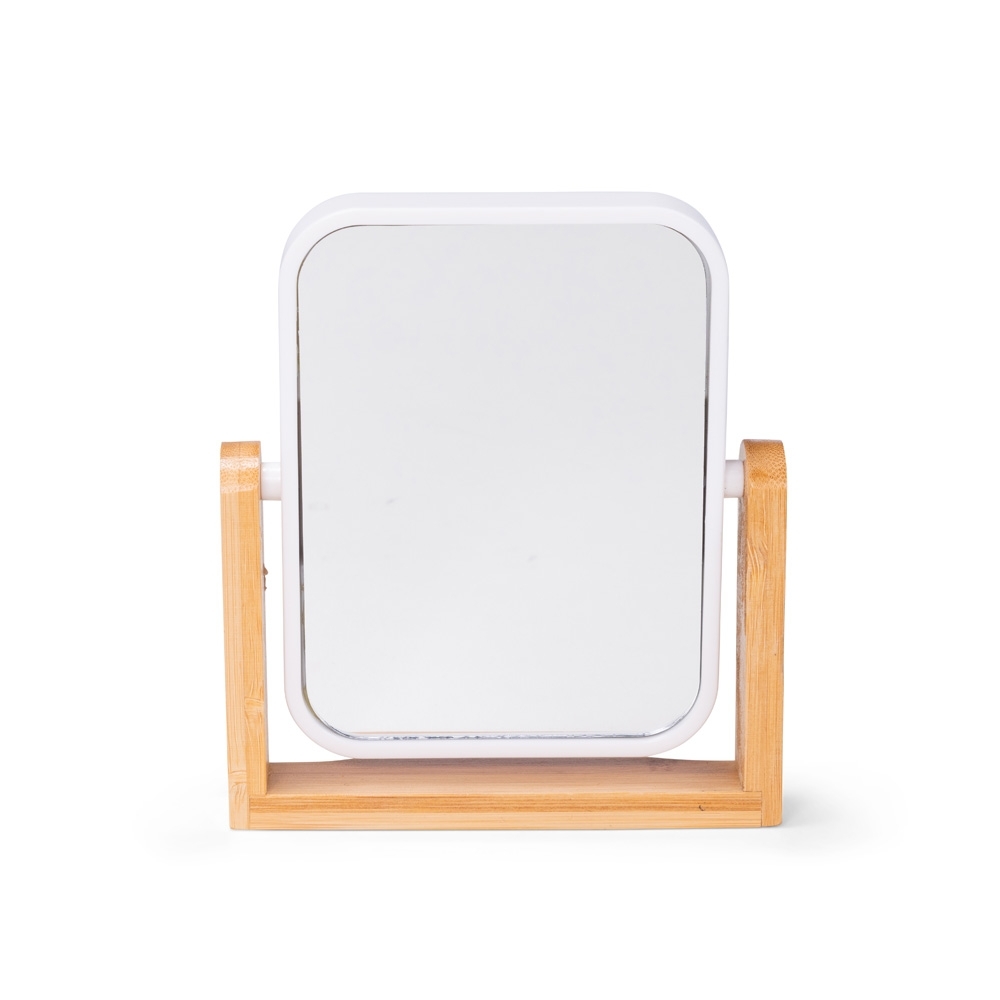 Espelho de Mesa Bambu Giratório 16,4x14,2cm