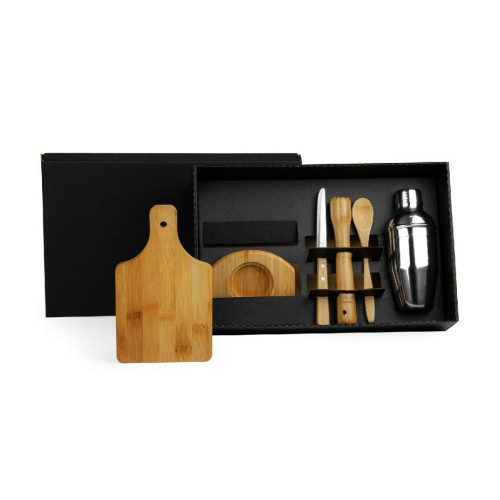 Kit Caipirinha Personalizado Plástico e Bambu 600ml