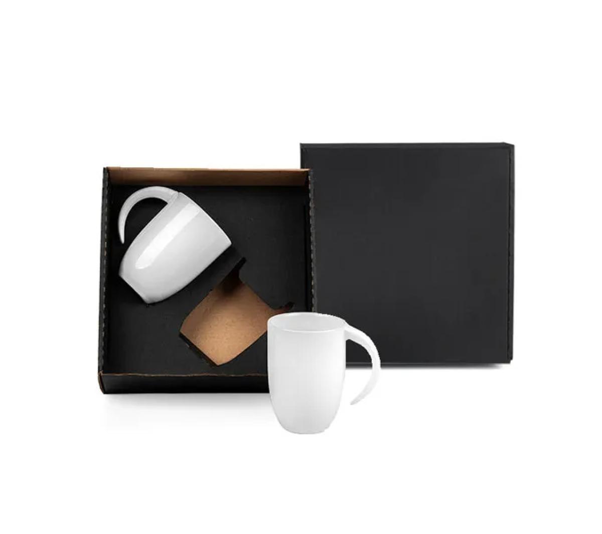 Kit Canecas em Cerâmica Branca 350ml