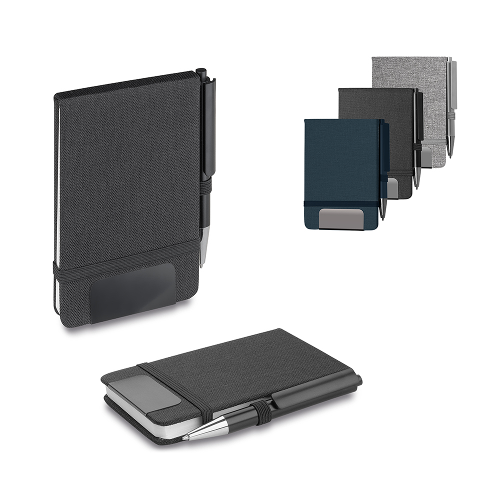 Mini Caderno RPET A6 Pautado com Caneta 12,5x9,5cm 4 Folhas