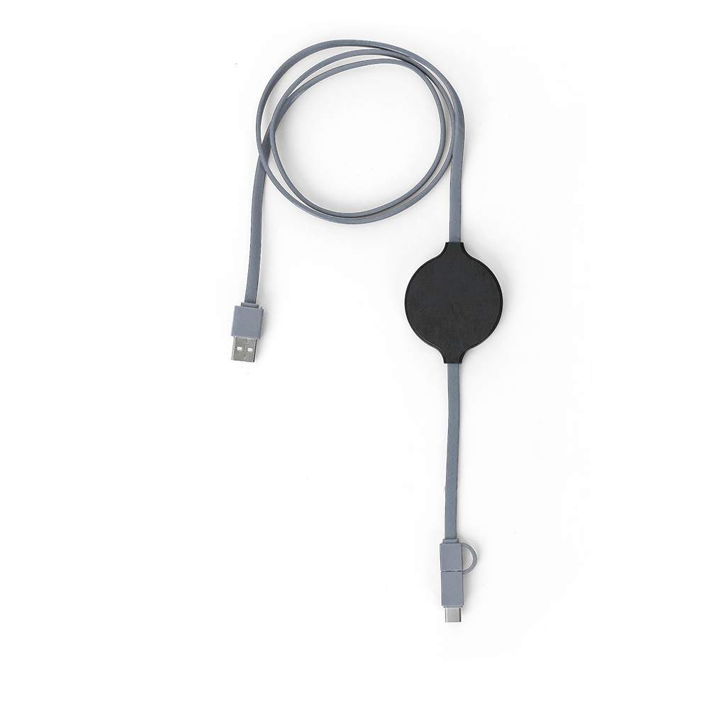 Cabo de Carregamento Plástico Indução 3 em 1 108cm
