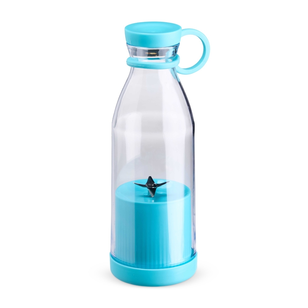 Garrafa Mini Liquidificador Portátil Plástico 380ml Inox