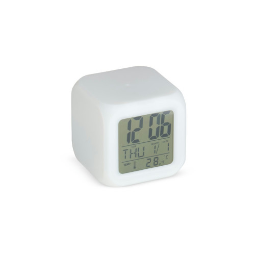 Relógio Digital LED Despertador Plástico 7,8x7,8cm