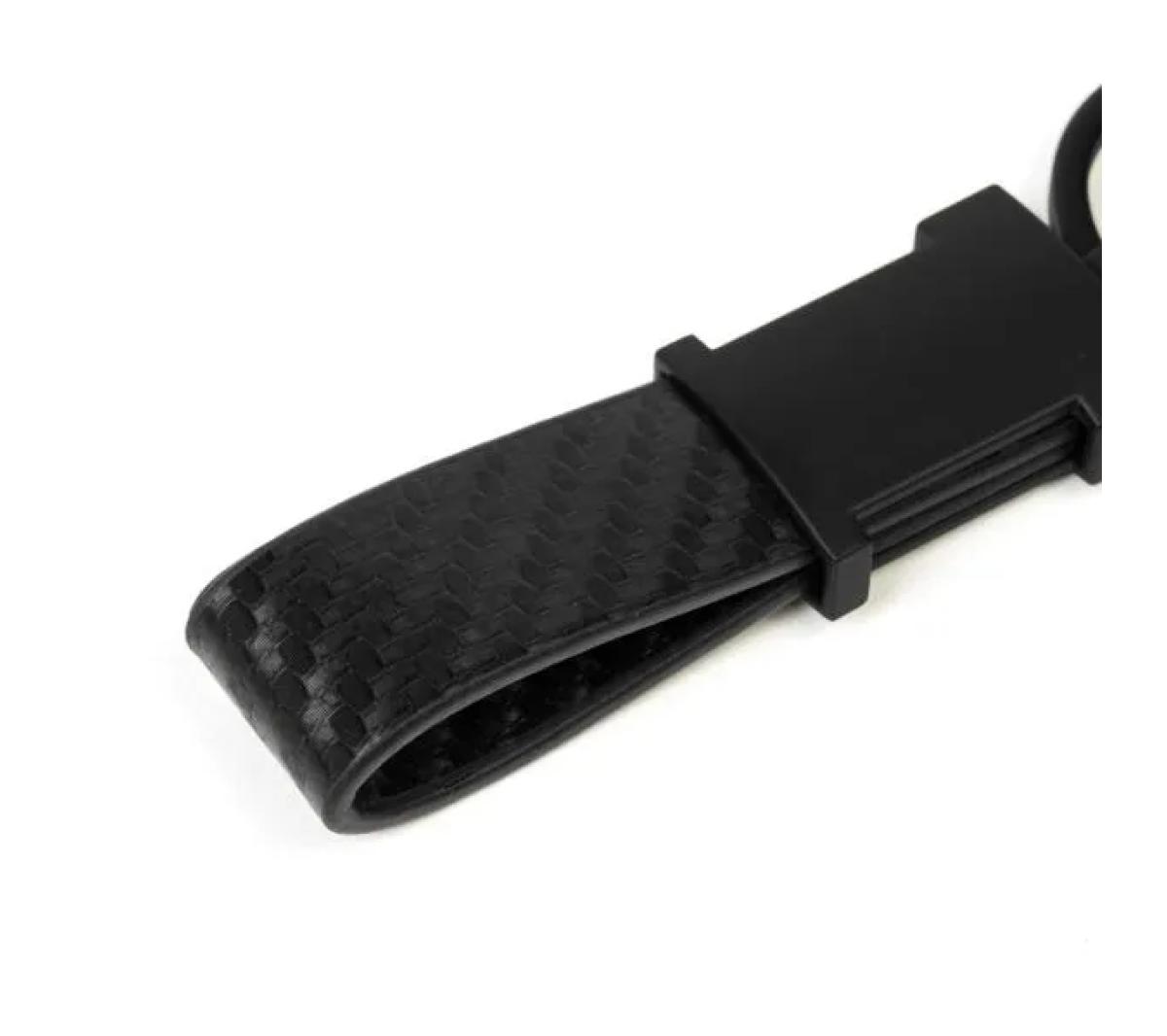 Chaveiro em Metal e PU Preto