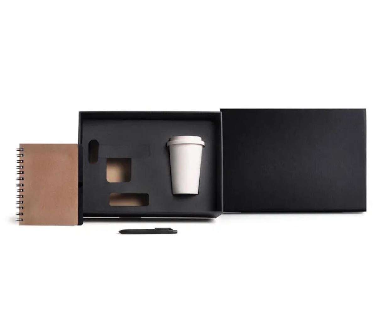 Kit Caderno Pautado e Copo de Bambu 100 Folhas