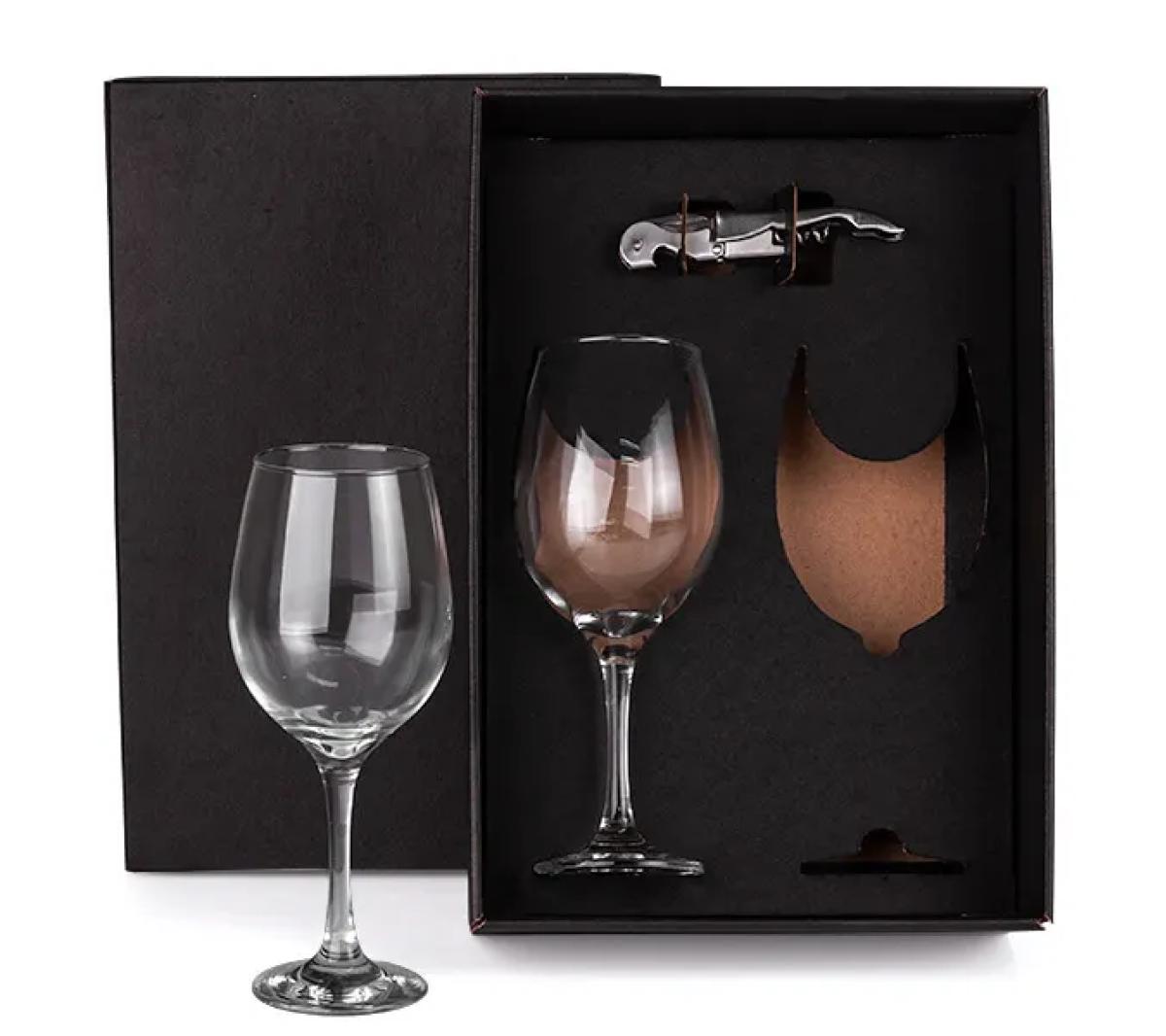 Kit Vinho Vidro 490ml com Abridor