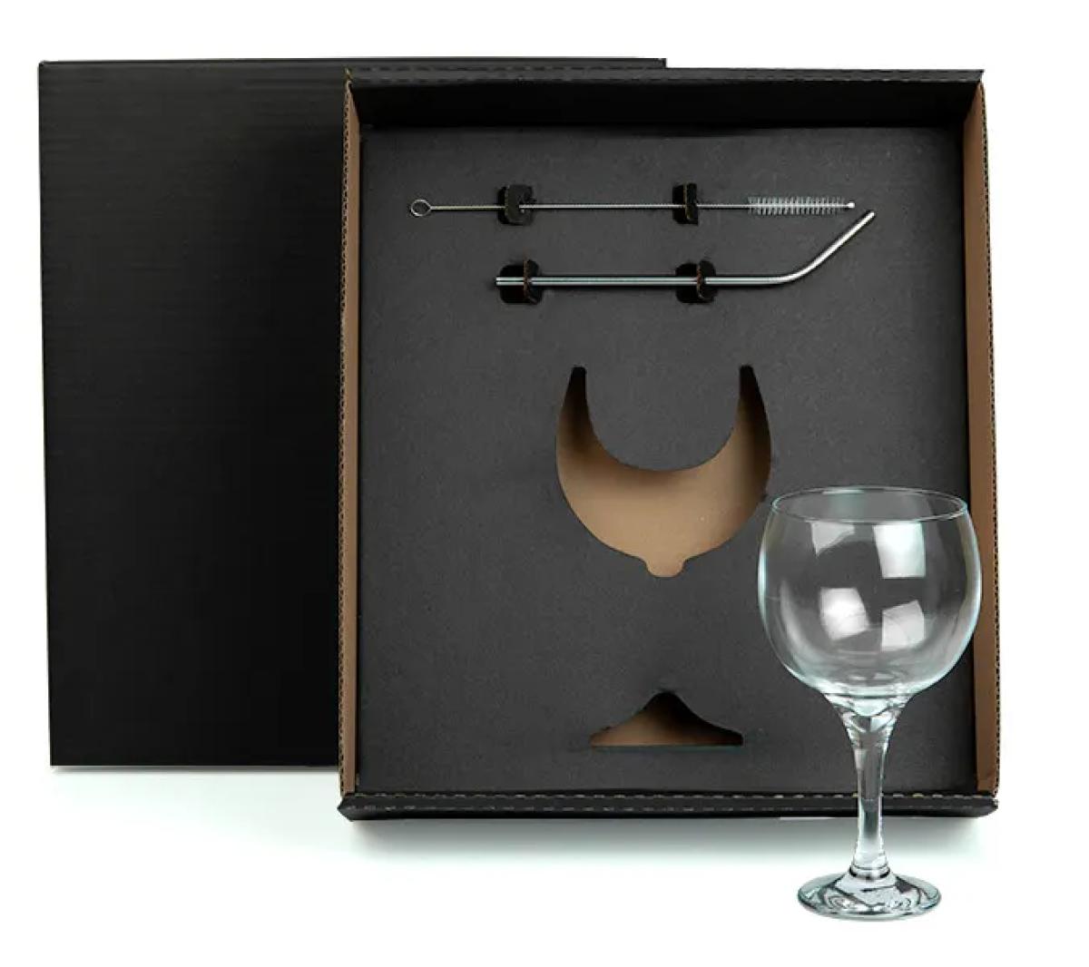 Kit para Gin 600ml e Canudo Inox
