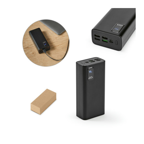 Power Bank ABS 30.000mAh com Display LED 14,3x6,9cm