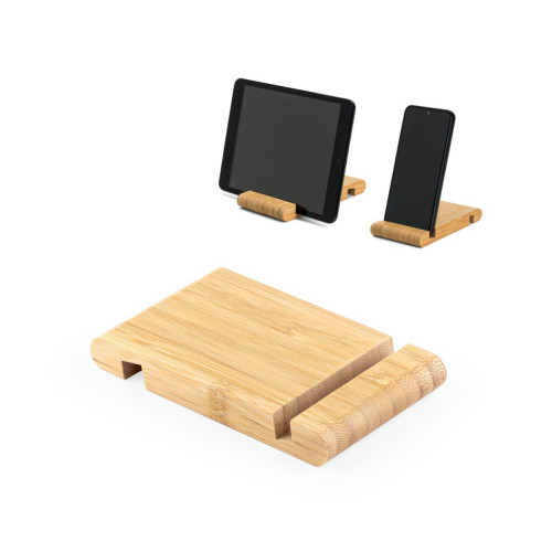 Suporte para Celular em Bambu 2 Canaletas 80x130mm