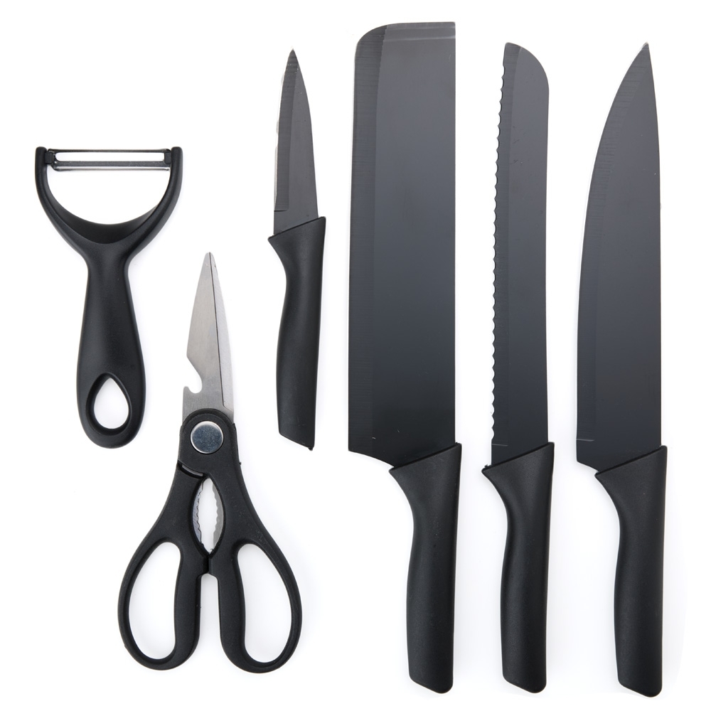 Kit Facas 6 Peças em Aço Inox