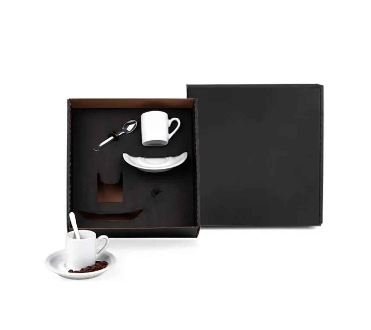 Kit para Cafézinho Porcelana 6pçs Inox