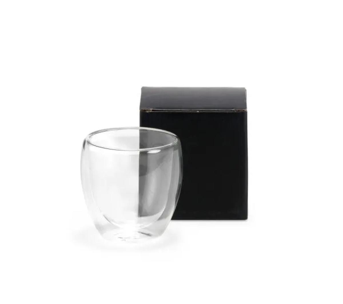 Copo Térmico em Vidro Parede Dupla 250ml