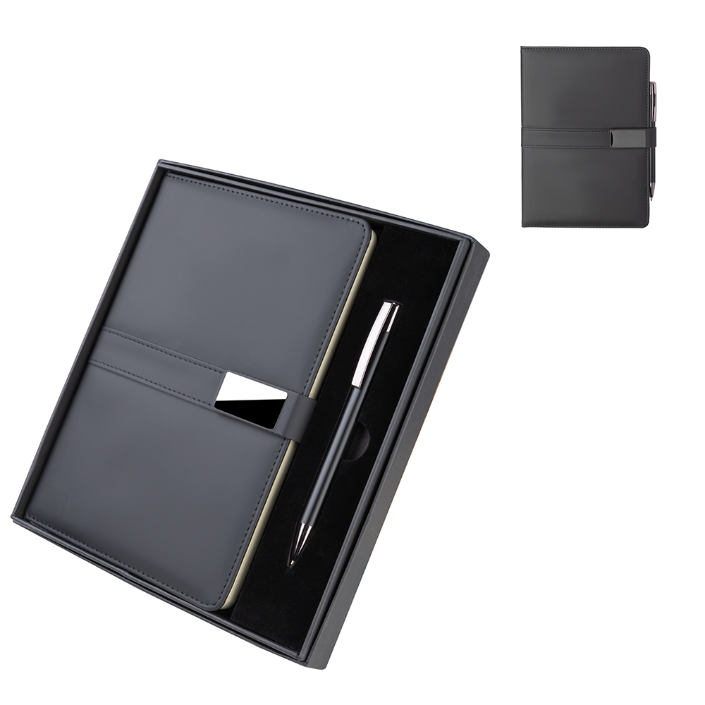 Kit Escritório A5 em PU 80 Folhas Pautadas