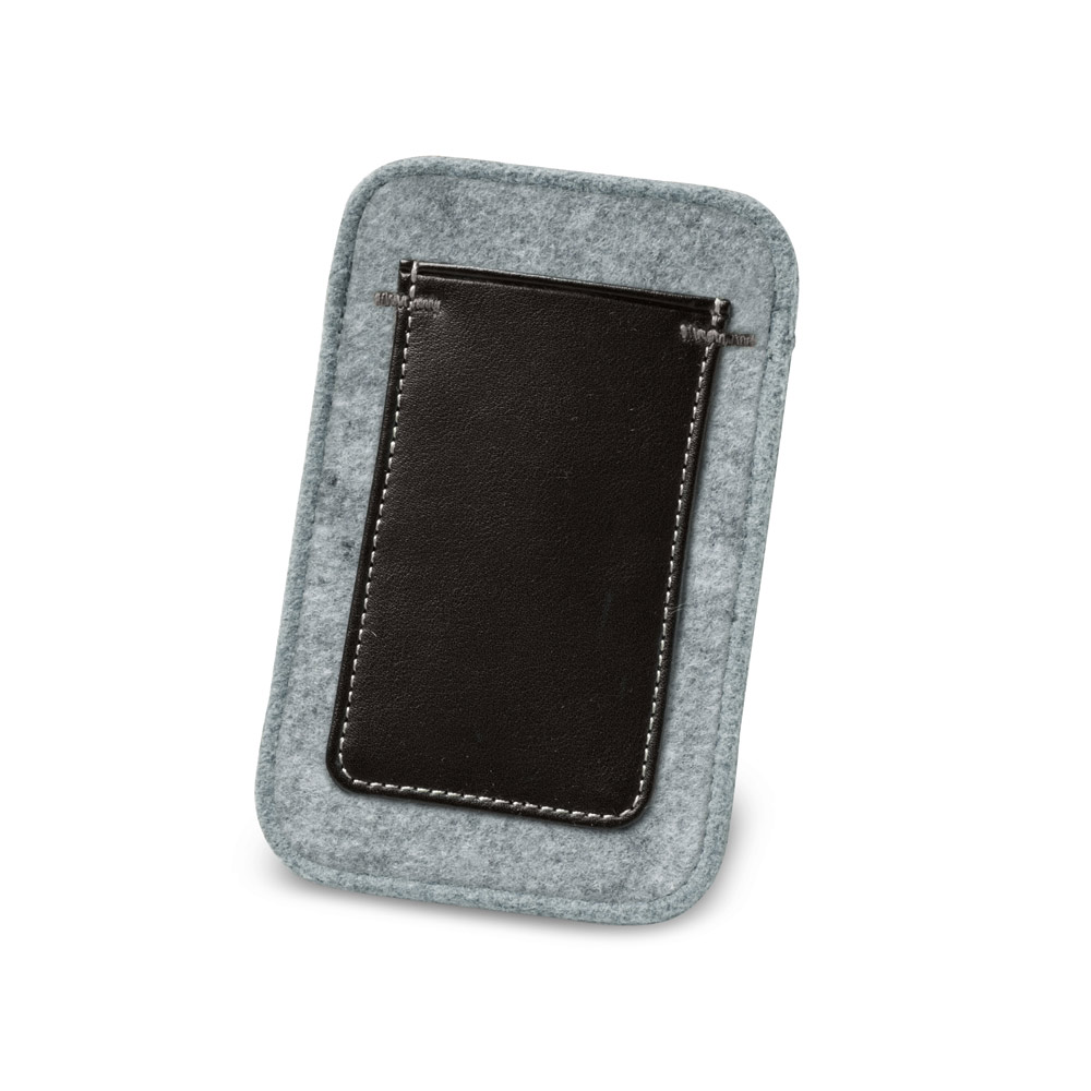 Bolsa Porta-Celular em Feltro e C. Sintético com Bolso 90x142mm