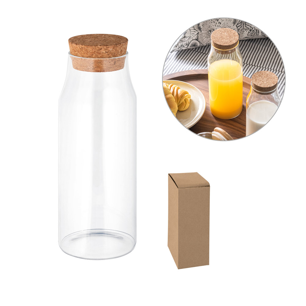 Garrafa de Água Vidro Borosilicato 1 L