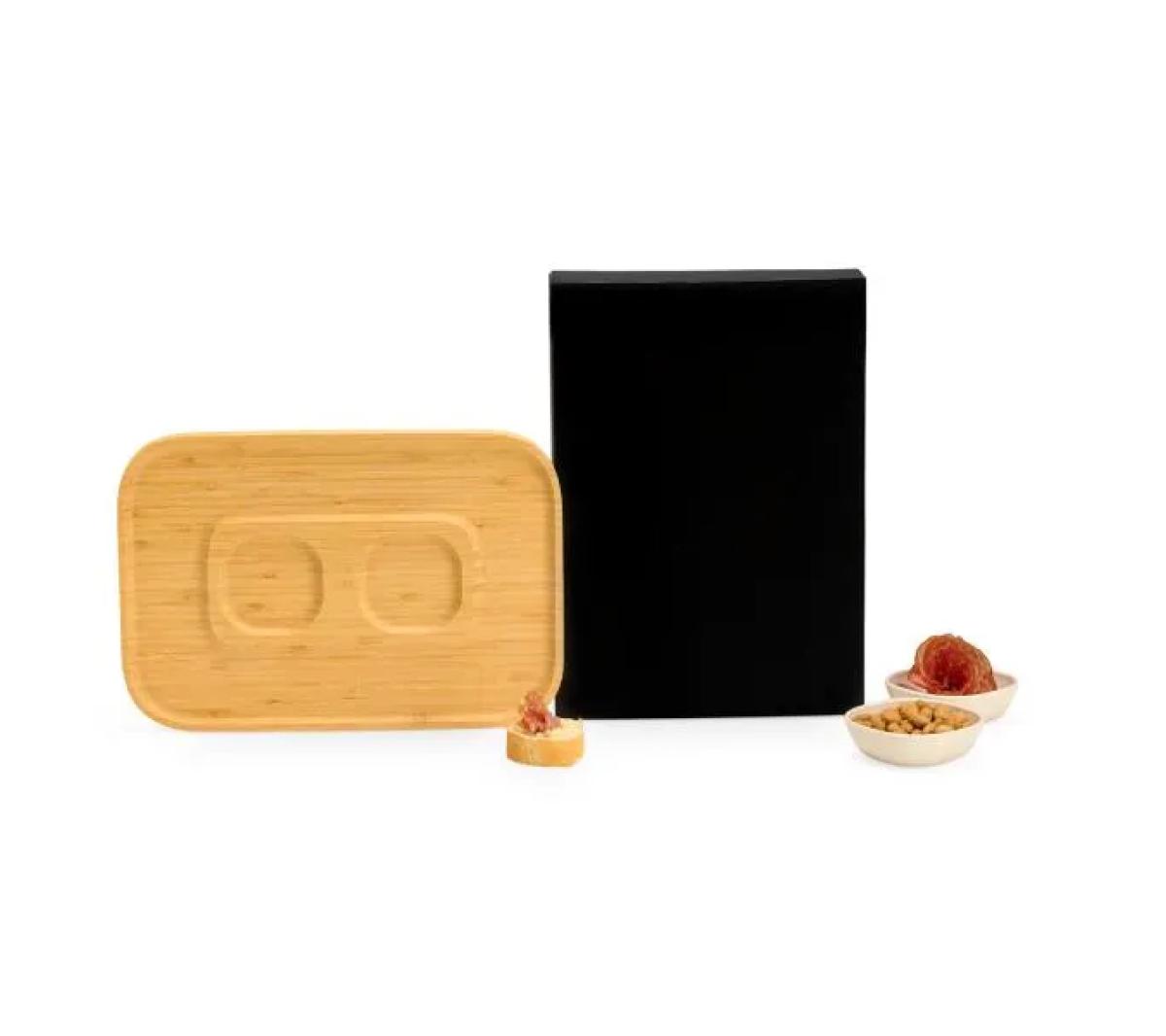 Conjunto para Petiscos em Bambu e Fibra de Bambu 3 Peças