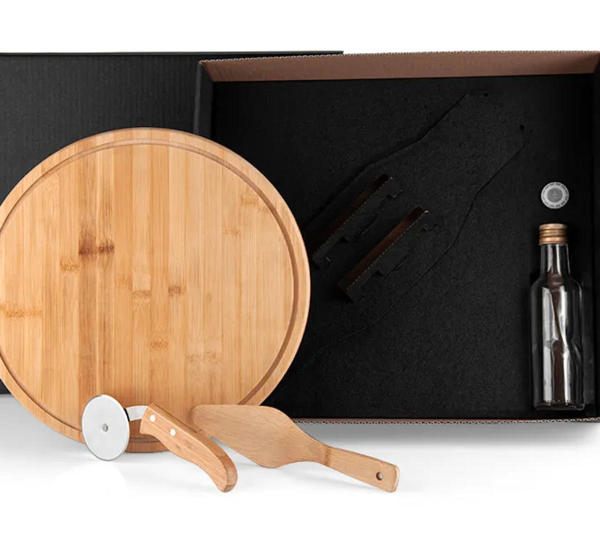 Kit Pizza Bambu Inox Vidro 250ml