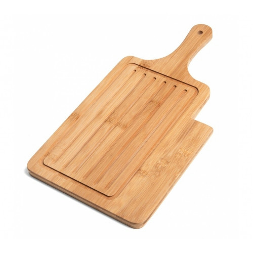 Kit Tábua e Faca Bambu 40x21cm