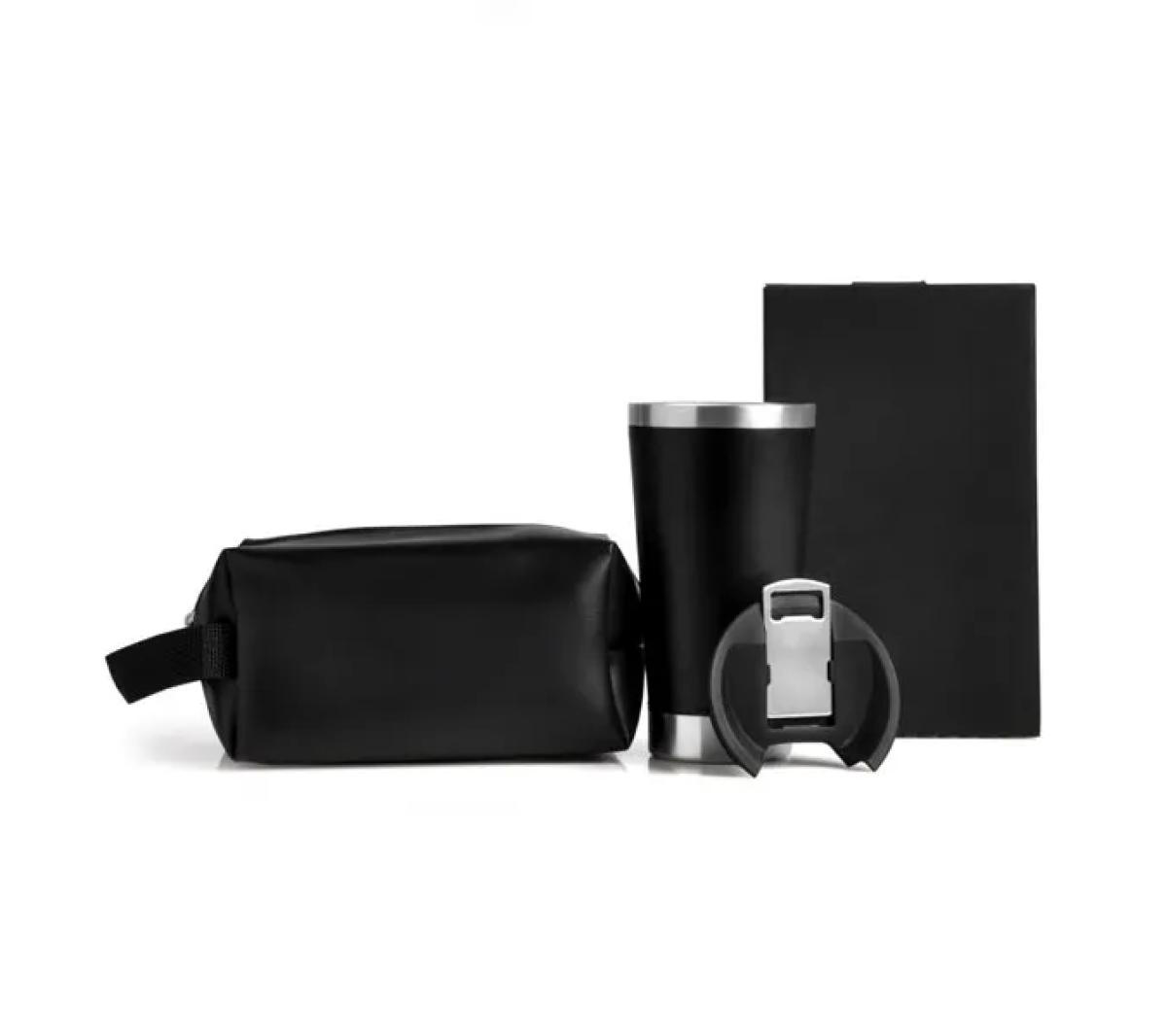 Kit Necessaire e Copo Térmico Inox