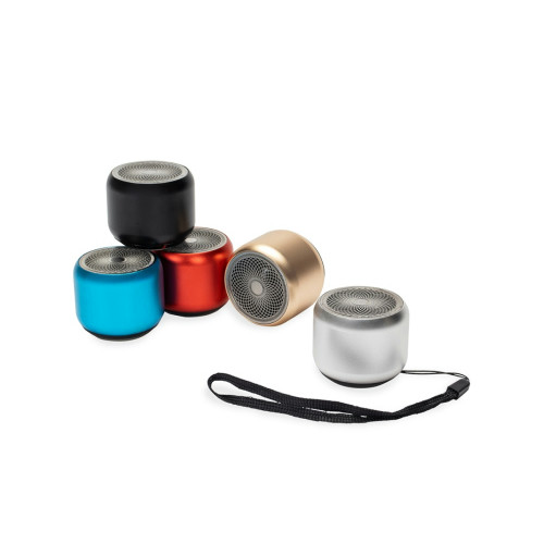 Caixa de Som Bluetooth TWS em Metal Nylon 3,6x4,4cm
