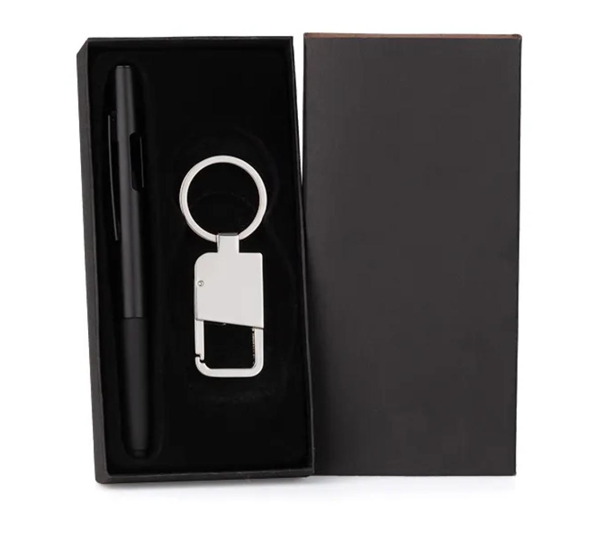 Kit Caneta ABS e Chaveiro Metal