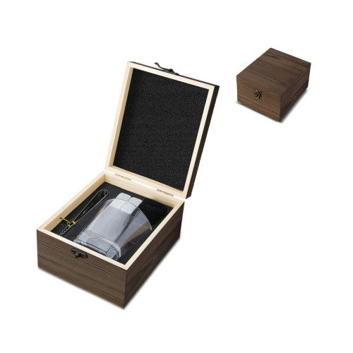 Kit Drink em Madeira com Copo de Vidro 200ml
