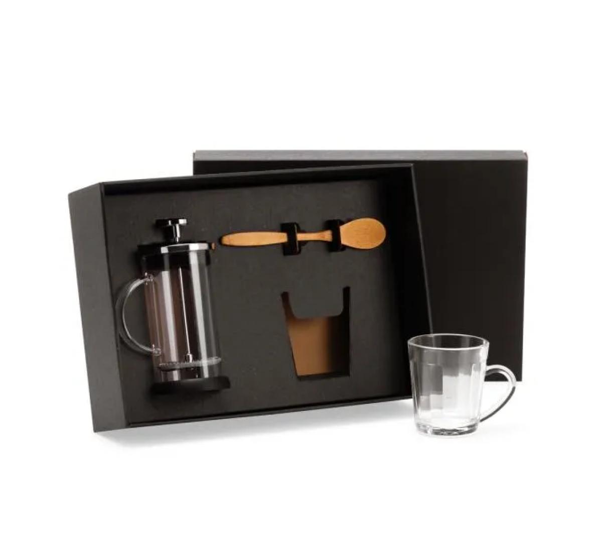 Kit para Café com Prensa Francesa Vidro 16,5x12cm