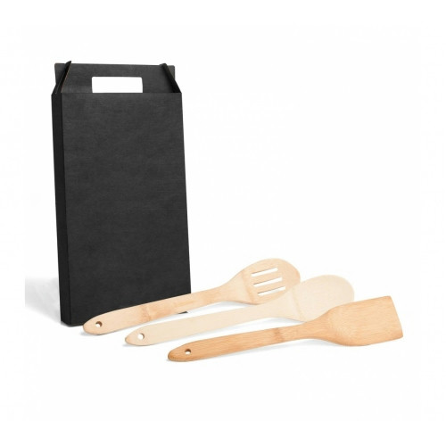 Kit Utensílios para Cozinha em Bambu 395x215mm