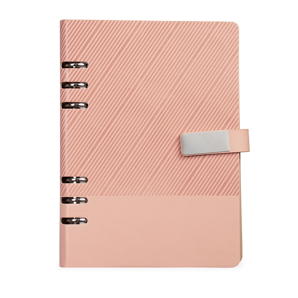 Caderno Fichário Couro Sintético A5 23,2x17,9cm 80 Folhas