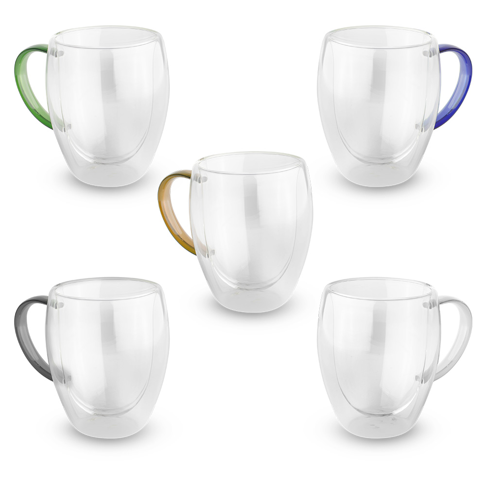 Caneca de Vidro Borossilicato Térmica 350ml
