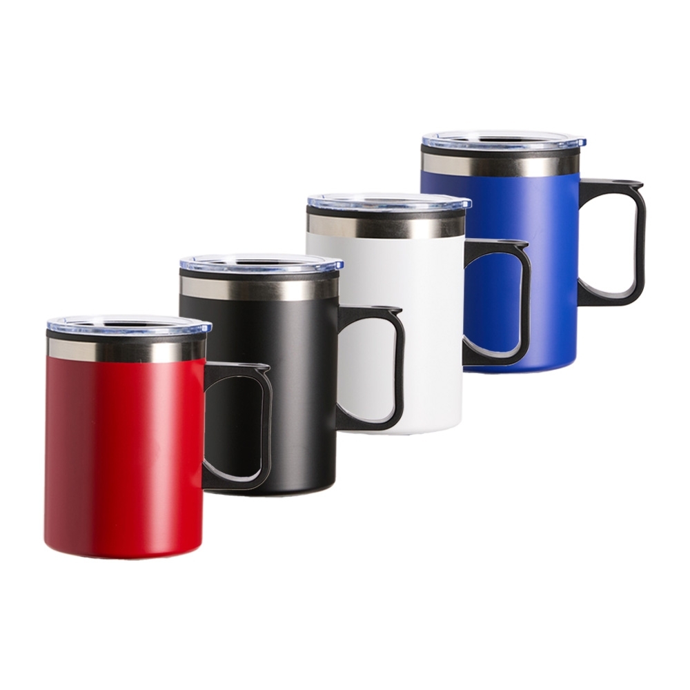 Caneca Plástica 375ml Inox